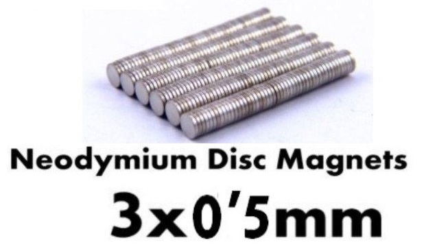 HIQ NEODYMIUM MAGNET 3x0.5mm