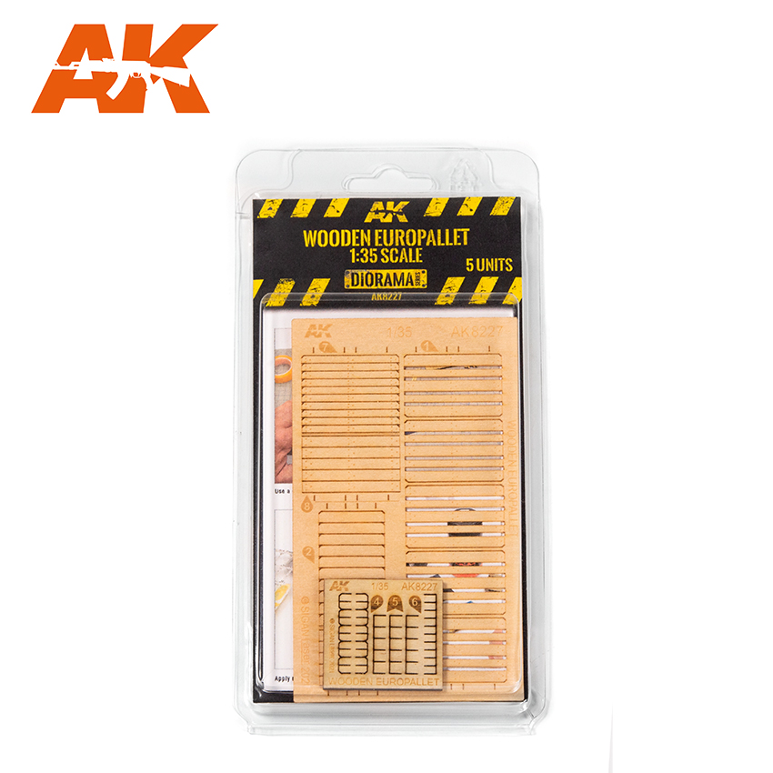 LASER CUT WOODEN EUROPALLET 1:35. 5 UNITS
